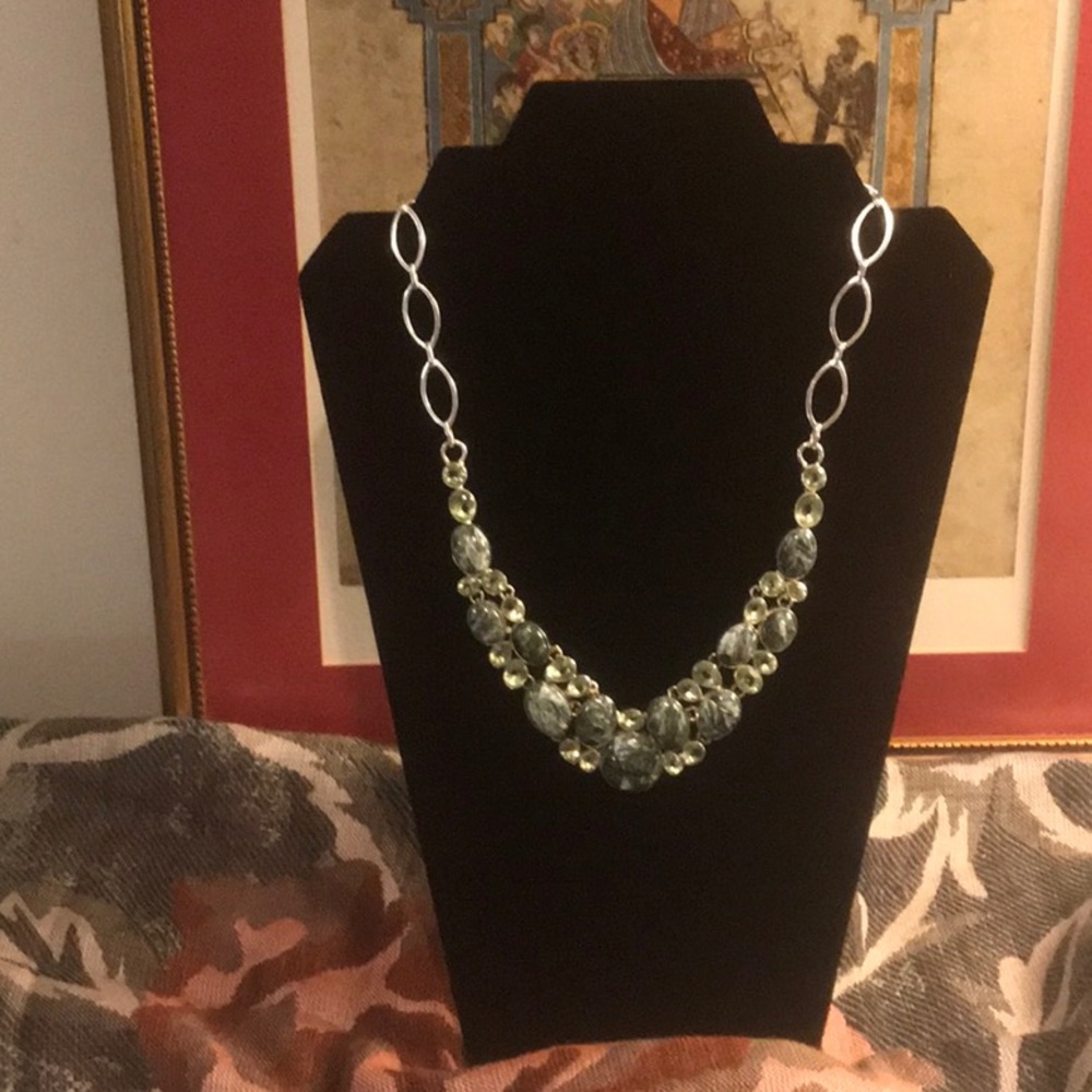 Green jasper and created peridot make a statement!